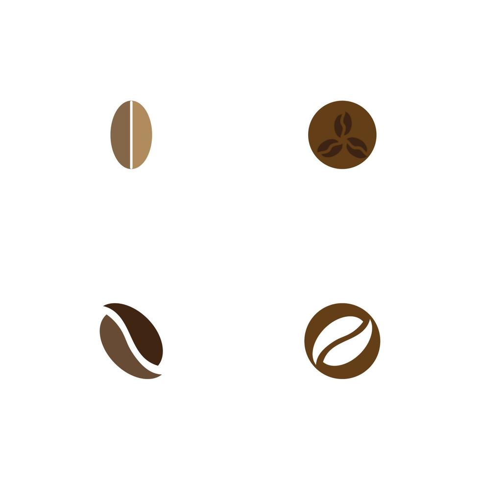 icono de vector de plantilla de logotipo de granos de café