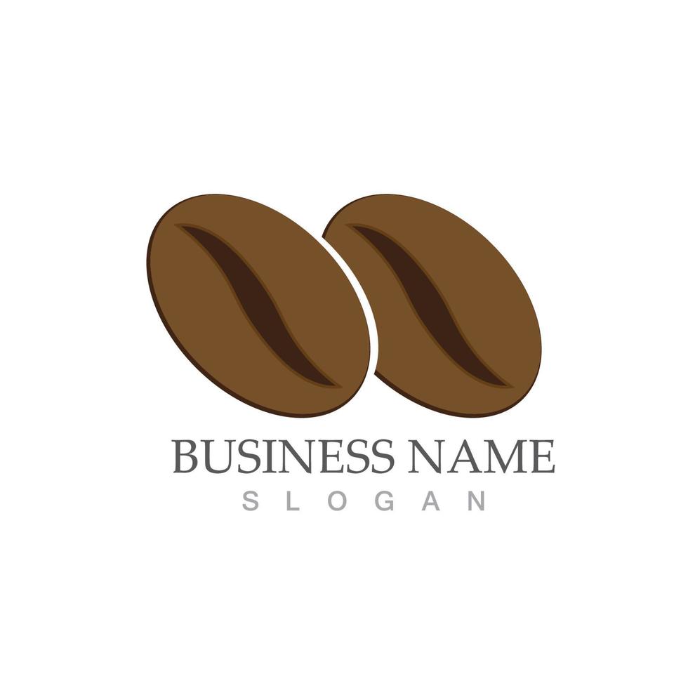 Coffee beans logo template vector icon