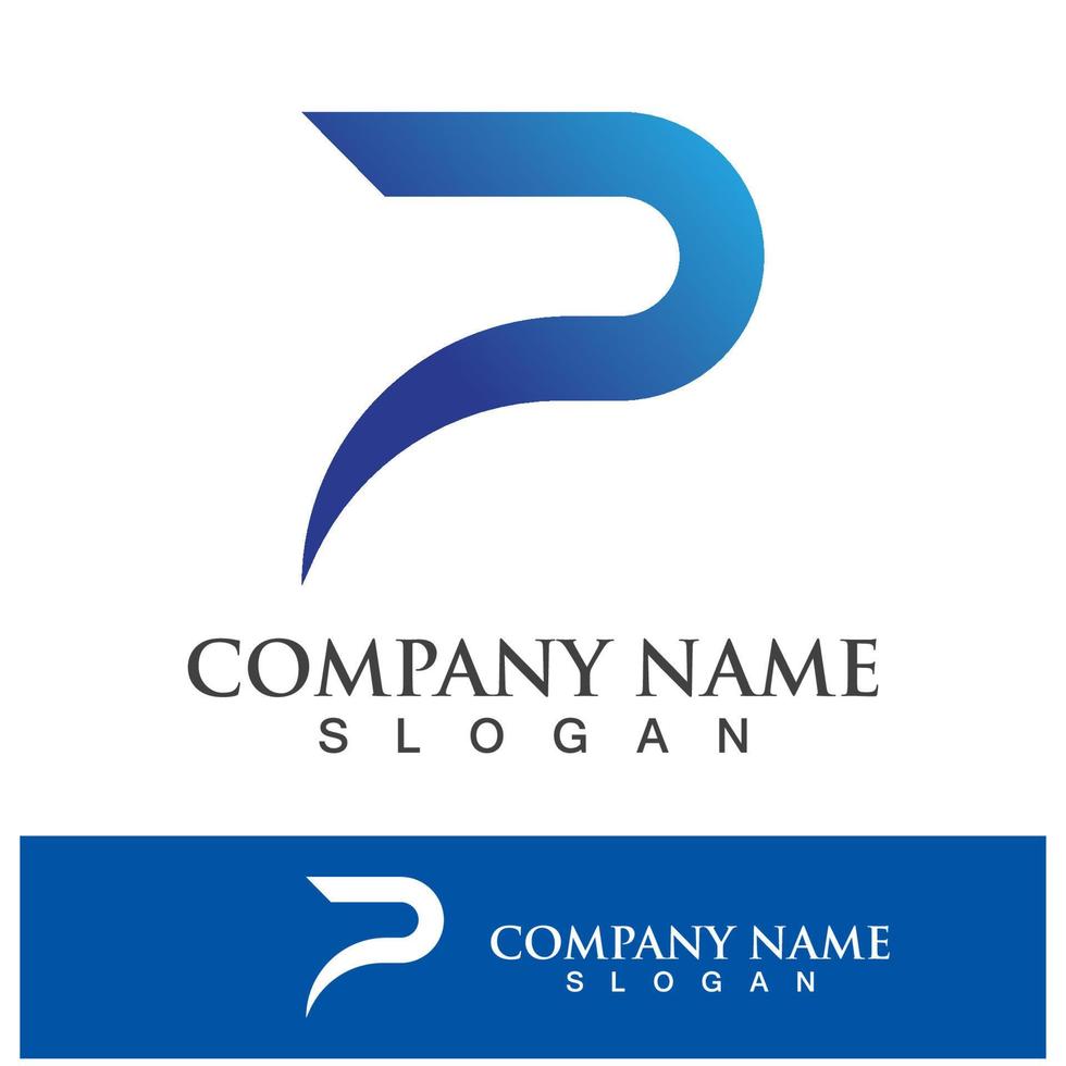 Letter P icon logo design illustration vector