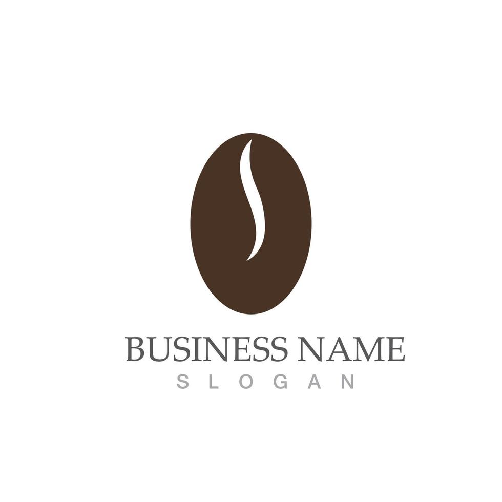 Coffee beans logo template vector icon