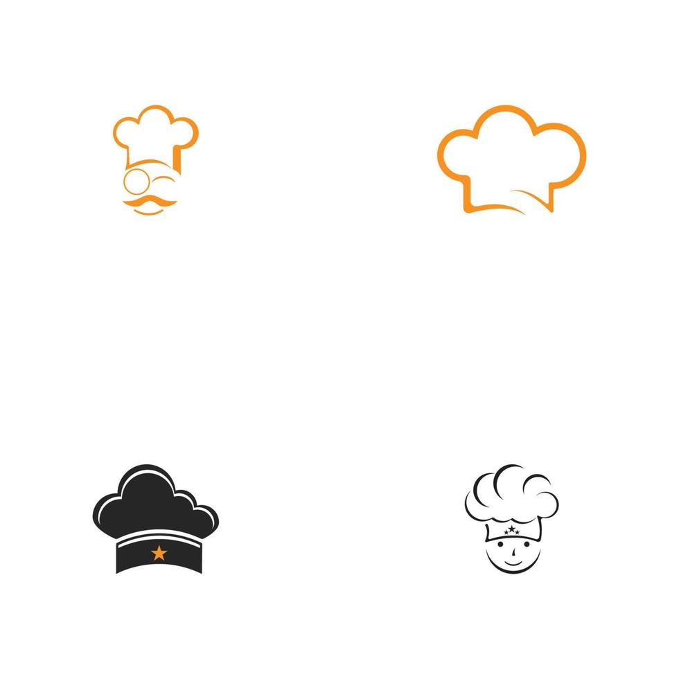 Head chef logo icon design template vector