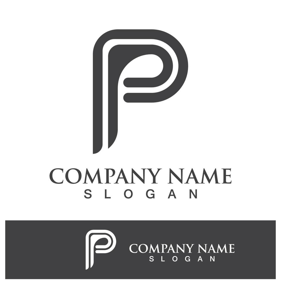 Letter P icon logo design illustration vector