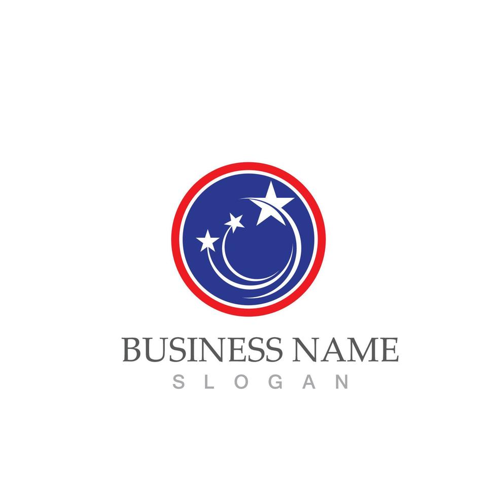 Star logo vector and template icon illustration design
