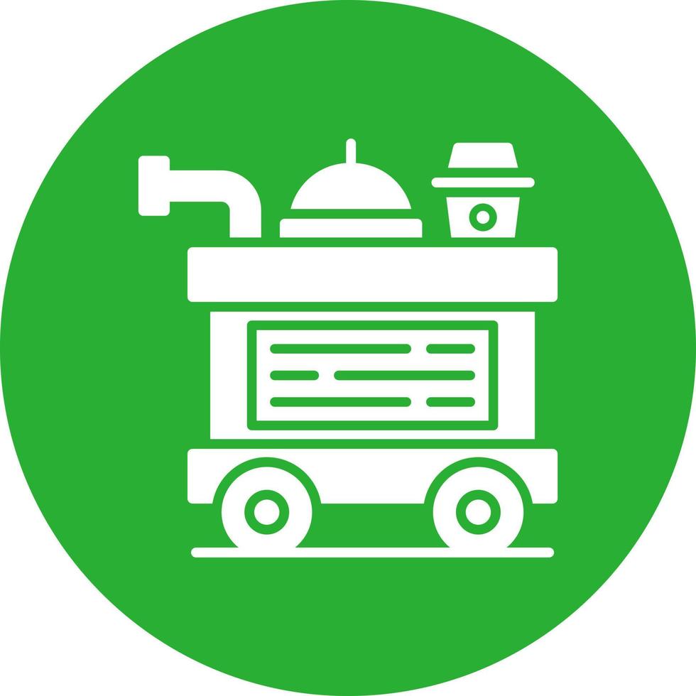 Food Trolley Creative Icon Design vector