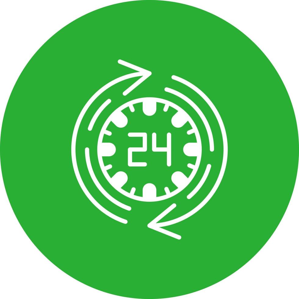 24 Hours Creative Icon Design vector