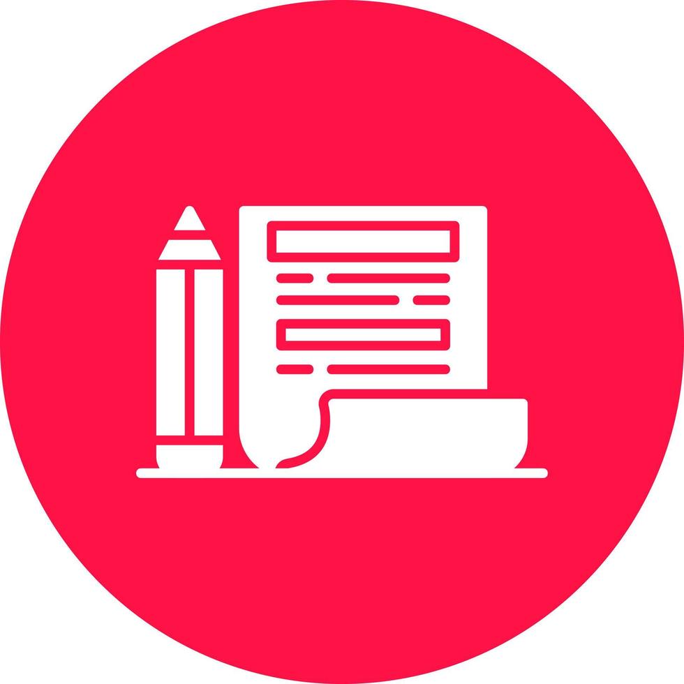 Pencil And Paper Creative Icon Design vector