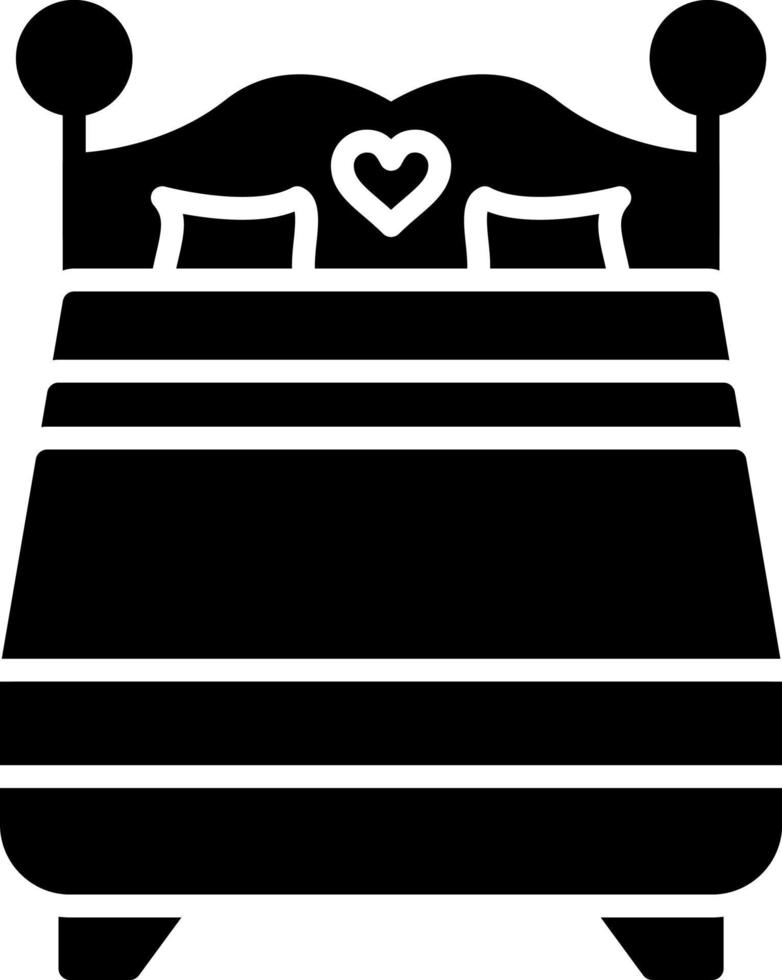 Double Bed Creative Icon Design vector