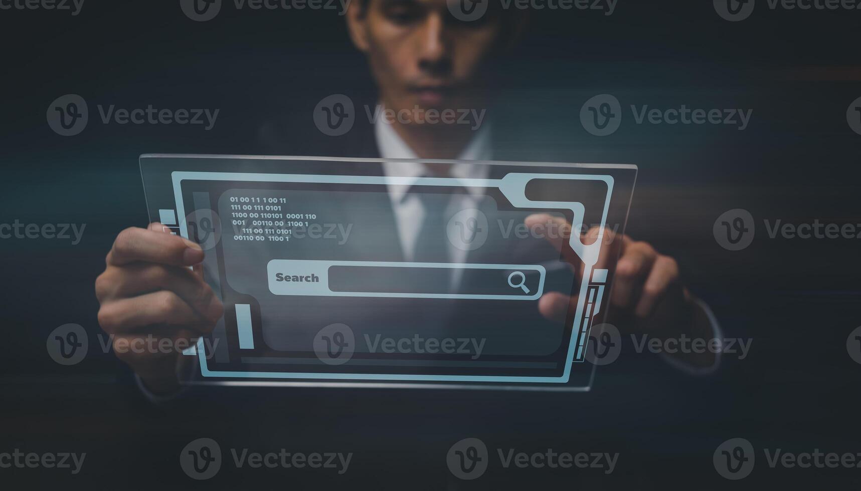 Data Search Technology Search Engine Optimization. Searching informationdata on internet networking concept photo
