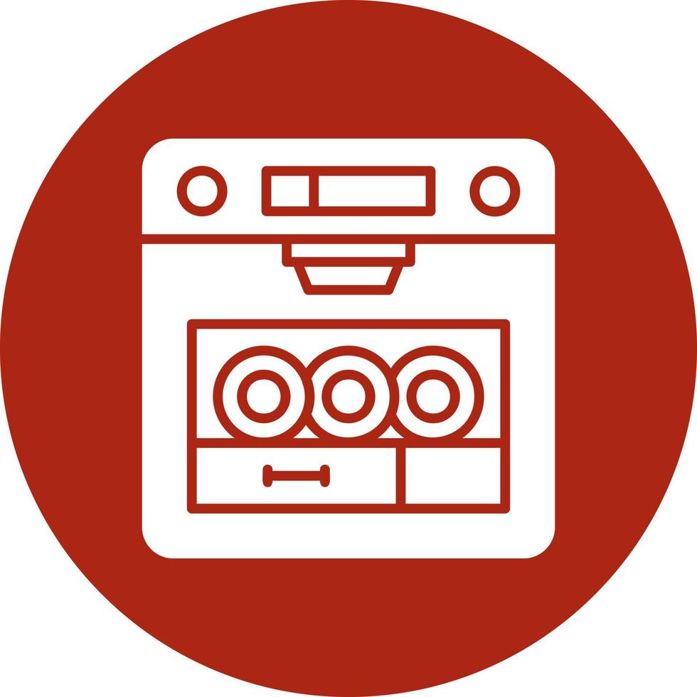 Dishwasher Creative Icon Design vector