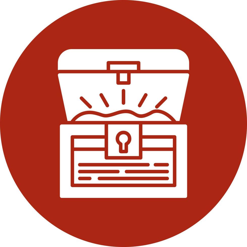 Treasure Chest Creative Icon Design vector