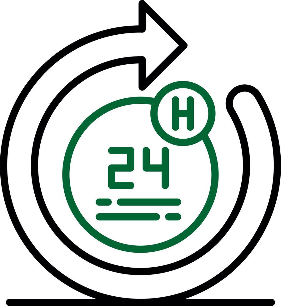 24 Hour Creative Icon Design vector
