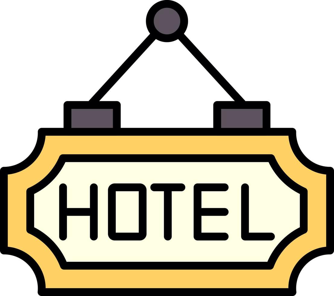 diseño de icono creativo de hotel vector