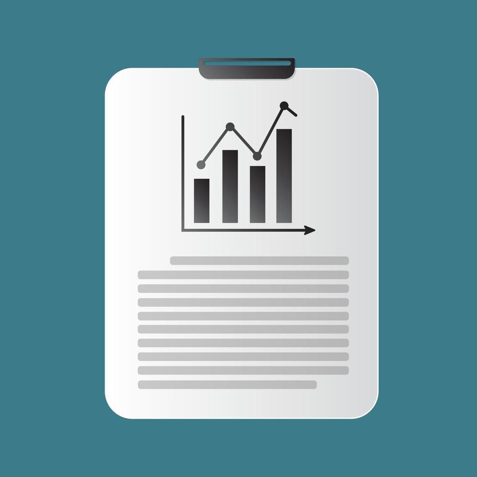 Report text file icon. Document with chart symbol. Accounting sign. the concept for your website design, logo, app. vector illustration