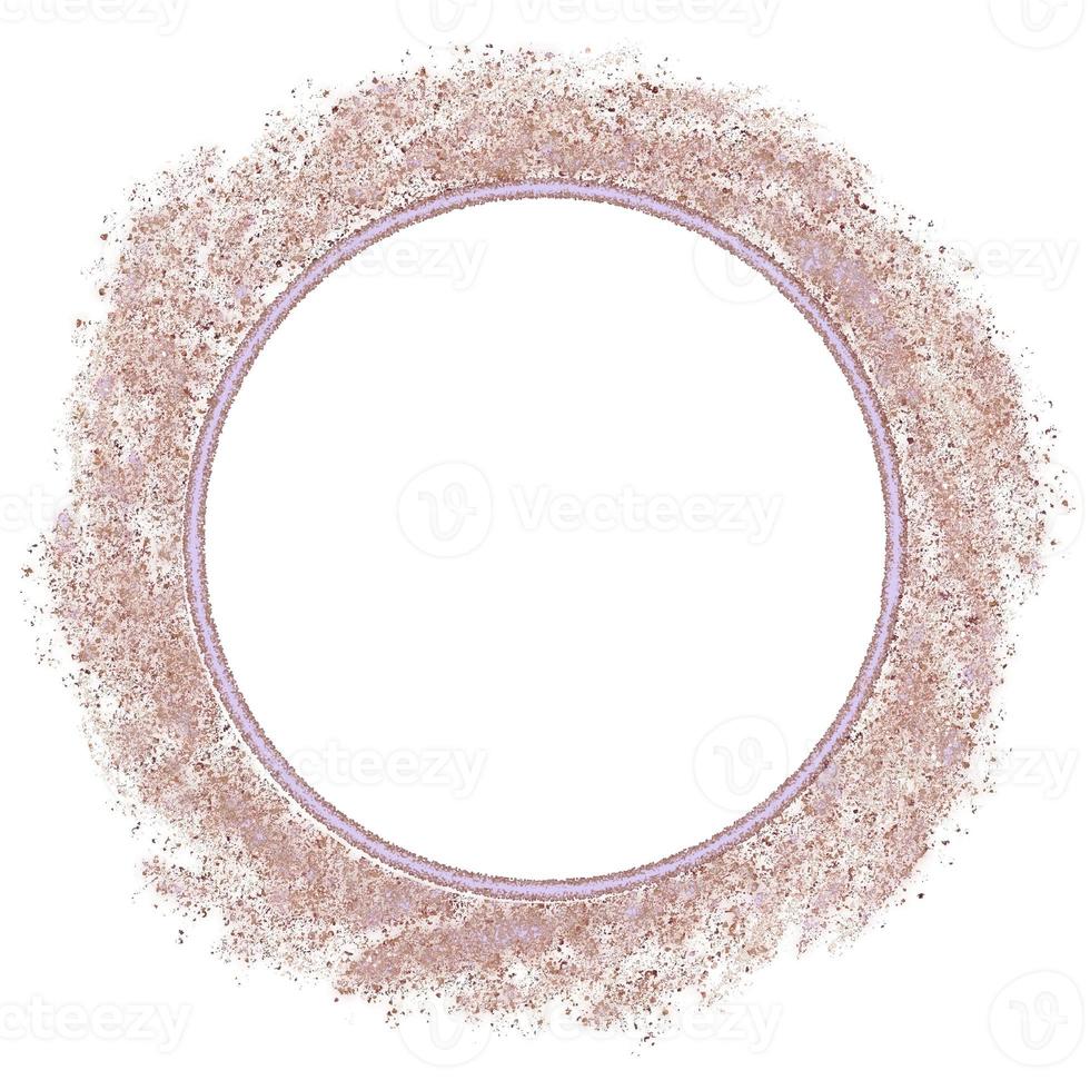 Pink Rose Gold Glitter Dust Confetti Frame Holiday Bokeh Background photo