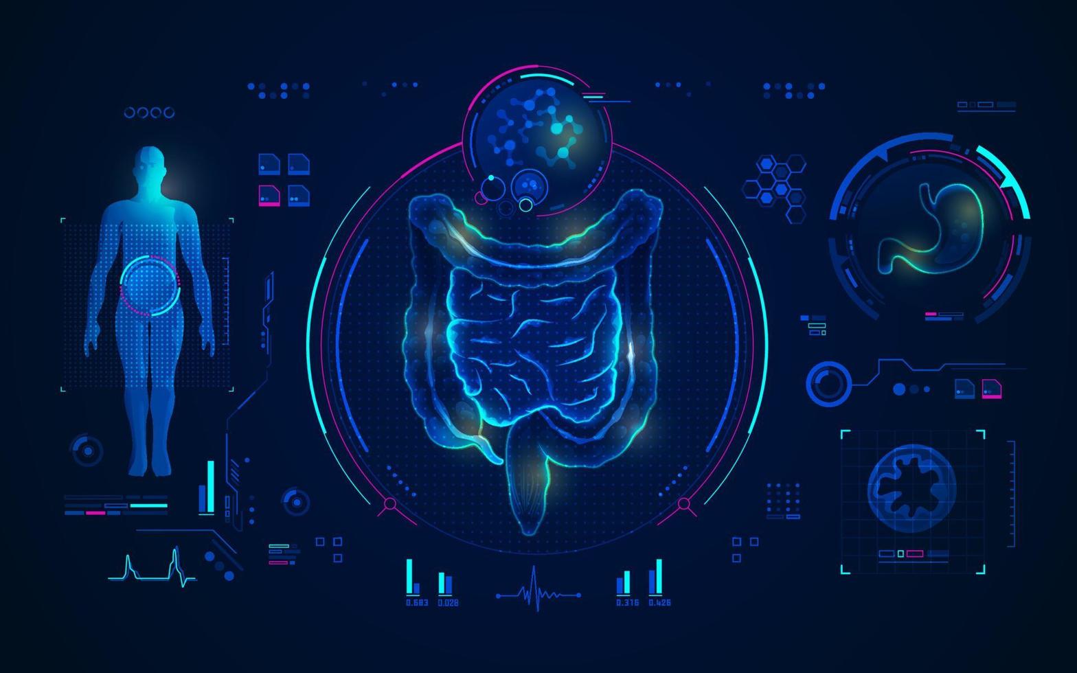 interfaz de tecnología médica vector