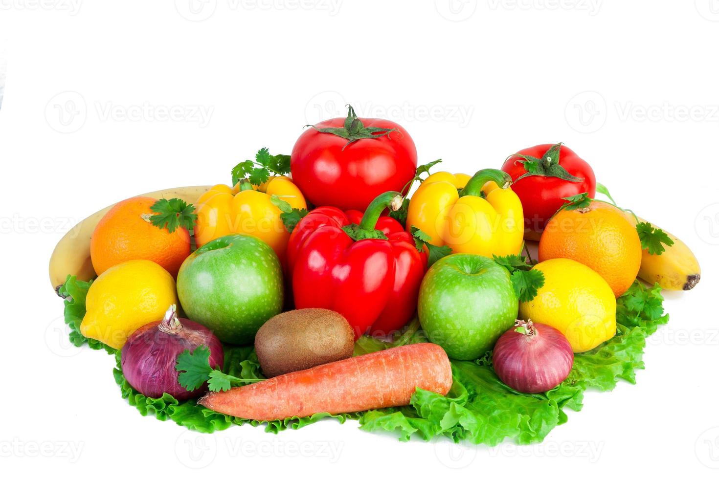 Fresh vegetables on isolated photo