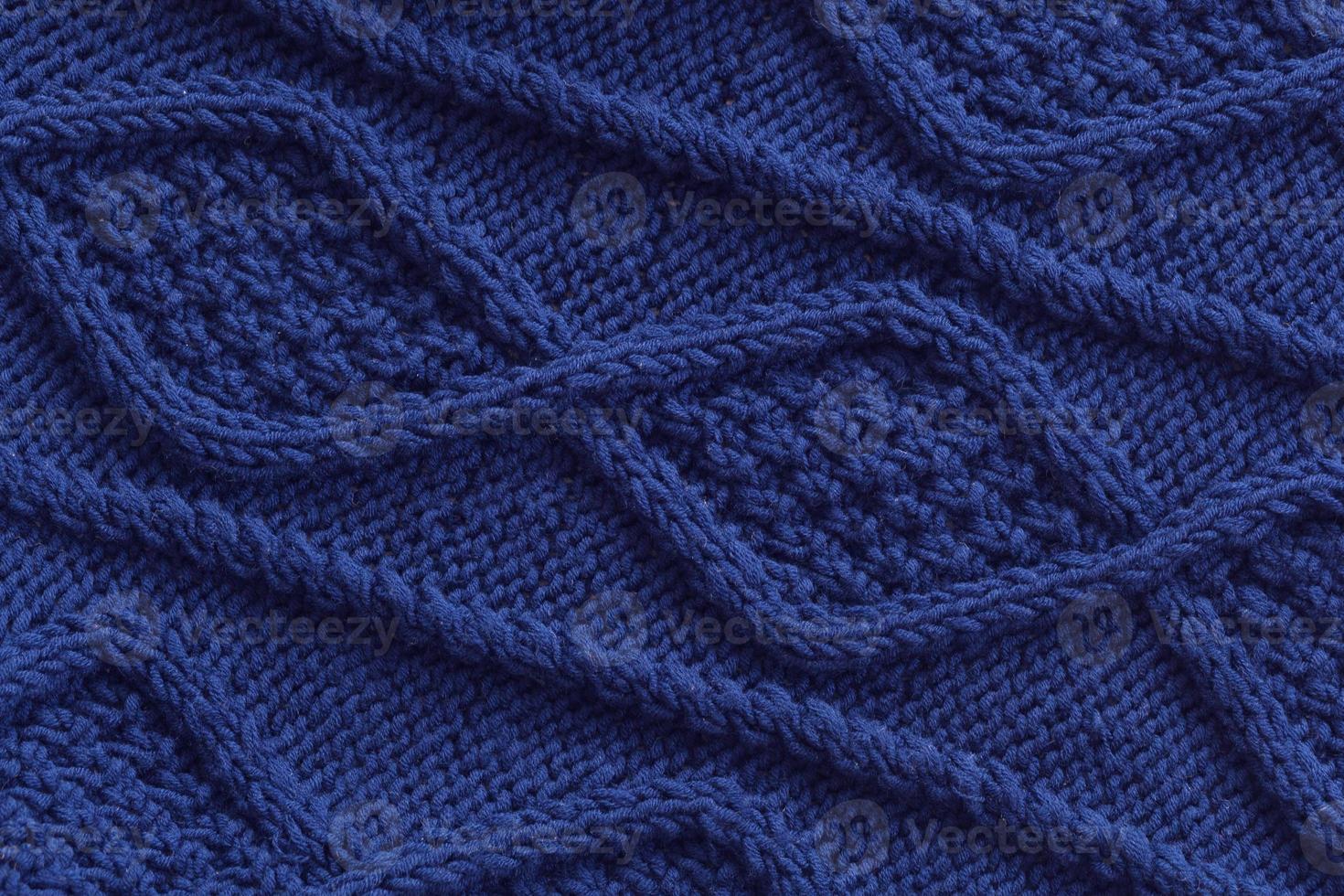 Knitted pattern from wool photo
