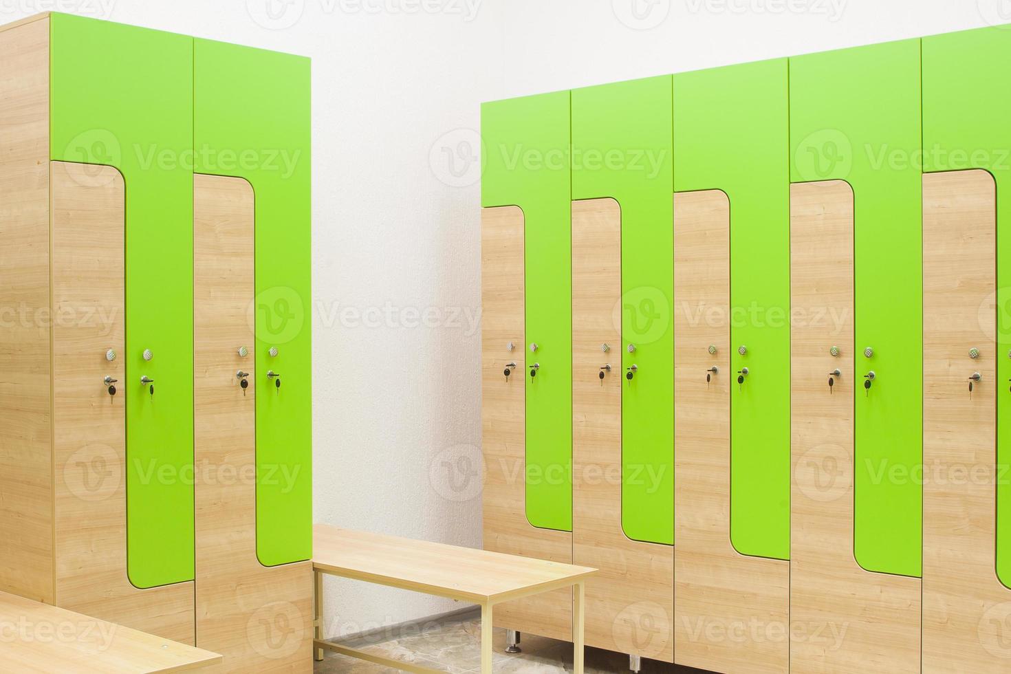 wardrobe in the gym and  bench photo