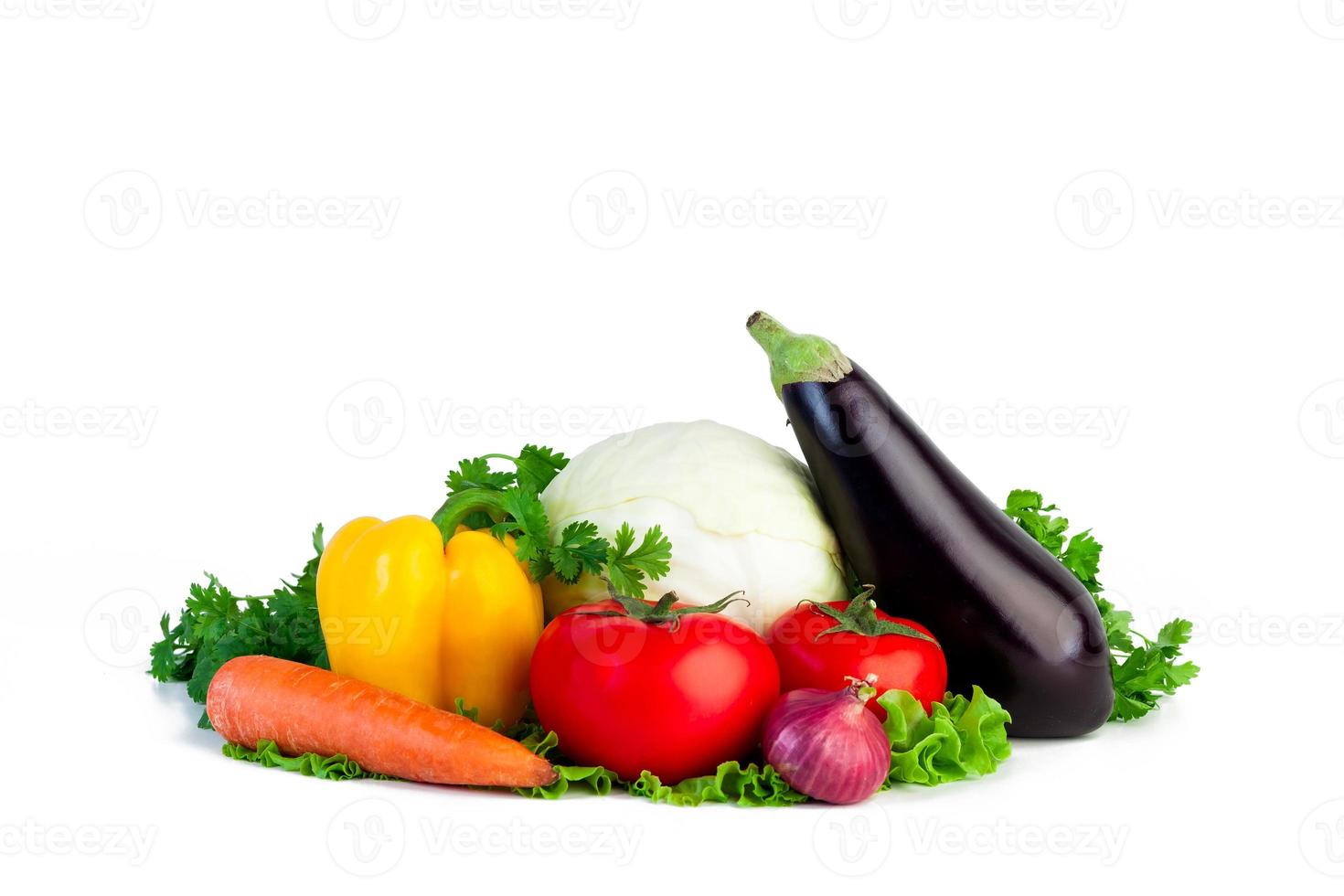 Fresh vegetables on isolated photo