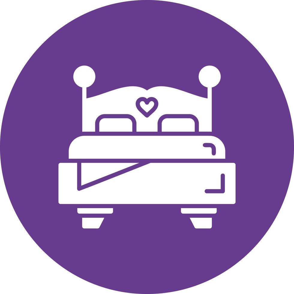 Double Bed Creative Icon Design vector