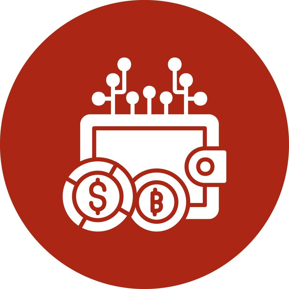 Cryptowallet Creative Icon Design vector