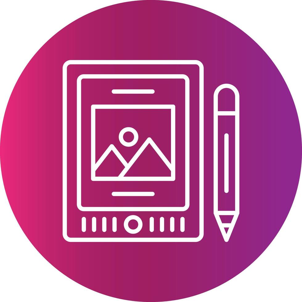 Pen Tablet Creative Icon Design vector