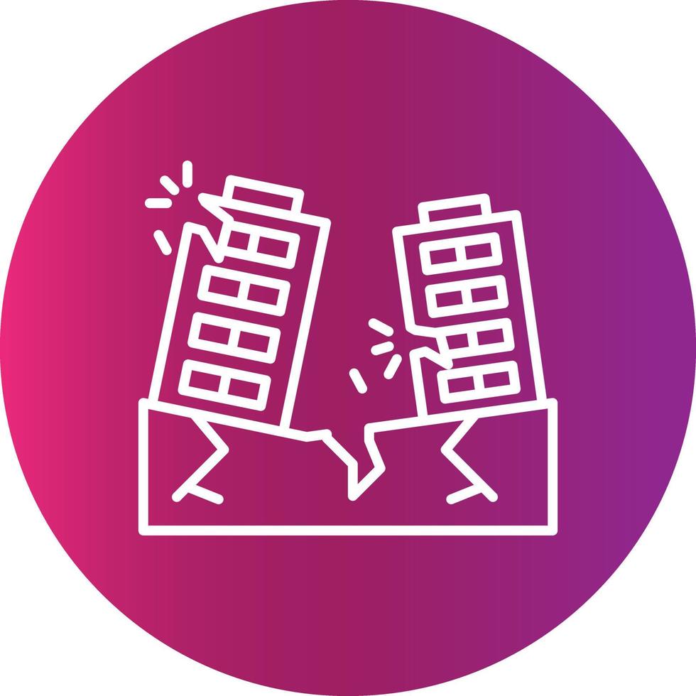 Earthquake Creative Icon Design vector