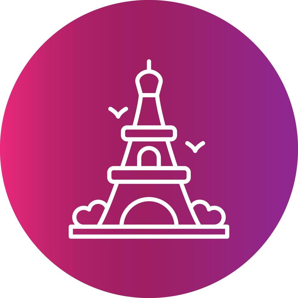 diseño de icono creativo de la torre eiffel vector