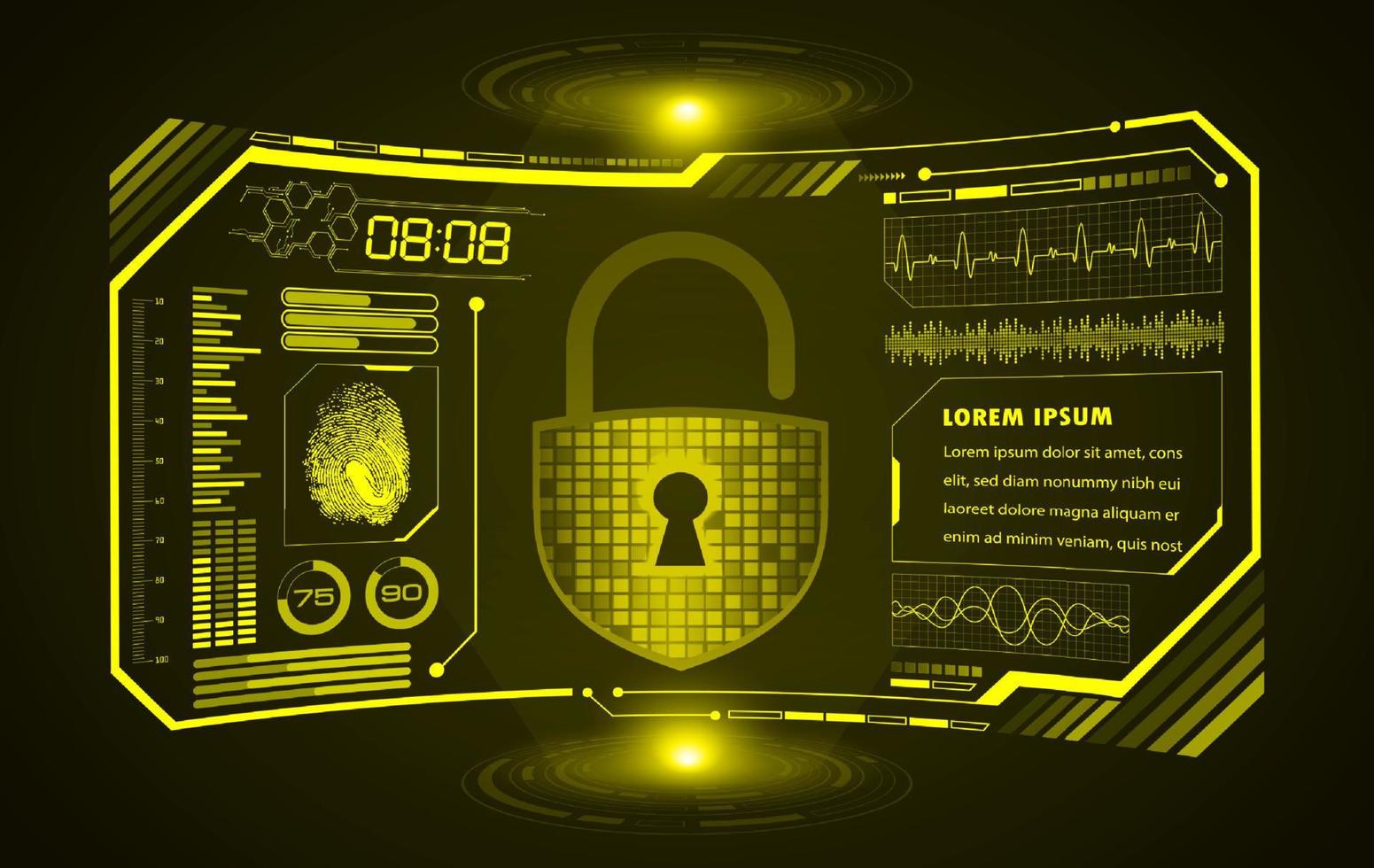 Modern HUD Technology Screen Background vector