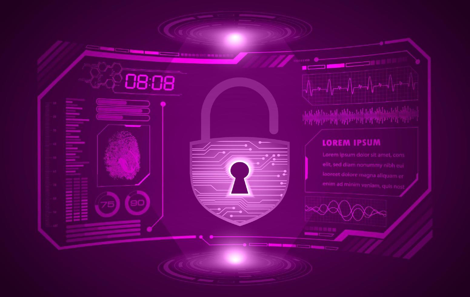 Modern HUD Technology Screen Background vector