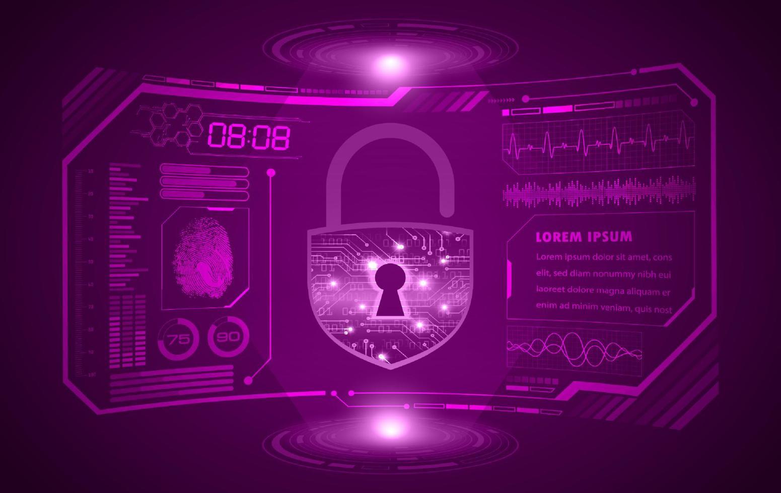 Modern HUD Technology Screen Background vector