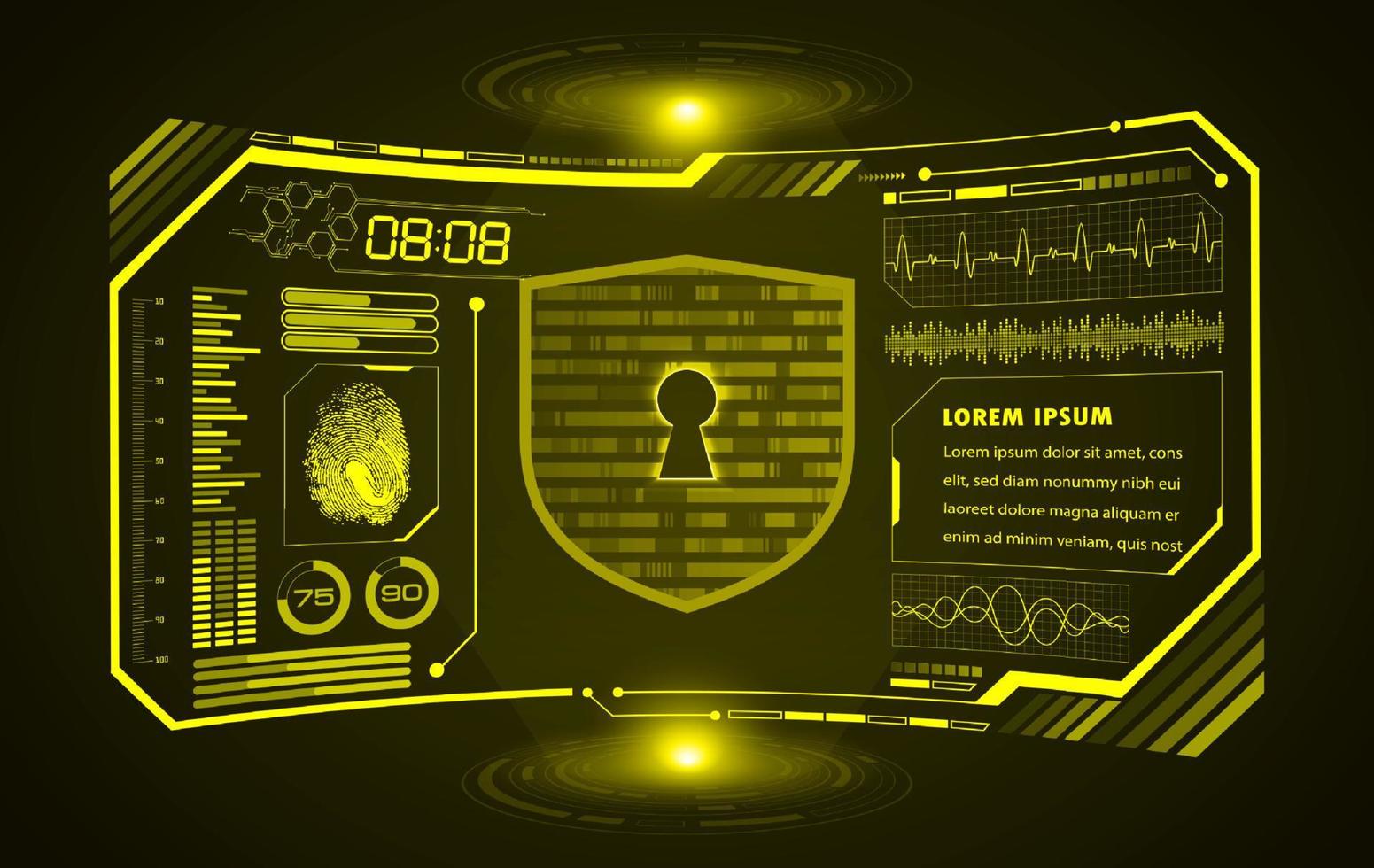 Modern HUD Technology Screen Background vector