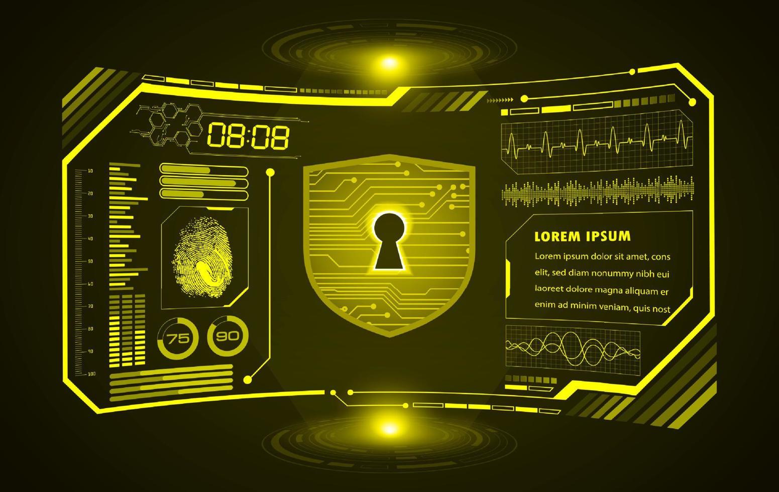 Modern HUD Technology Screen Background vector