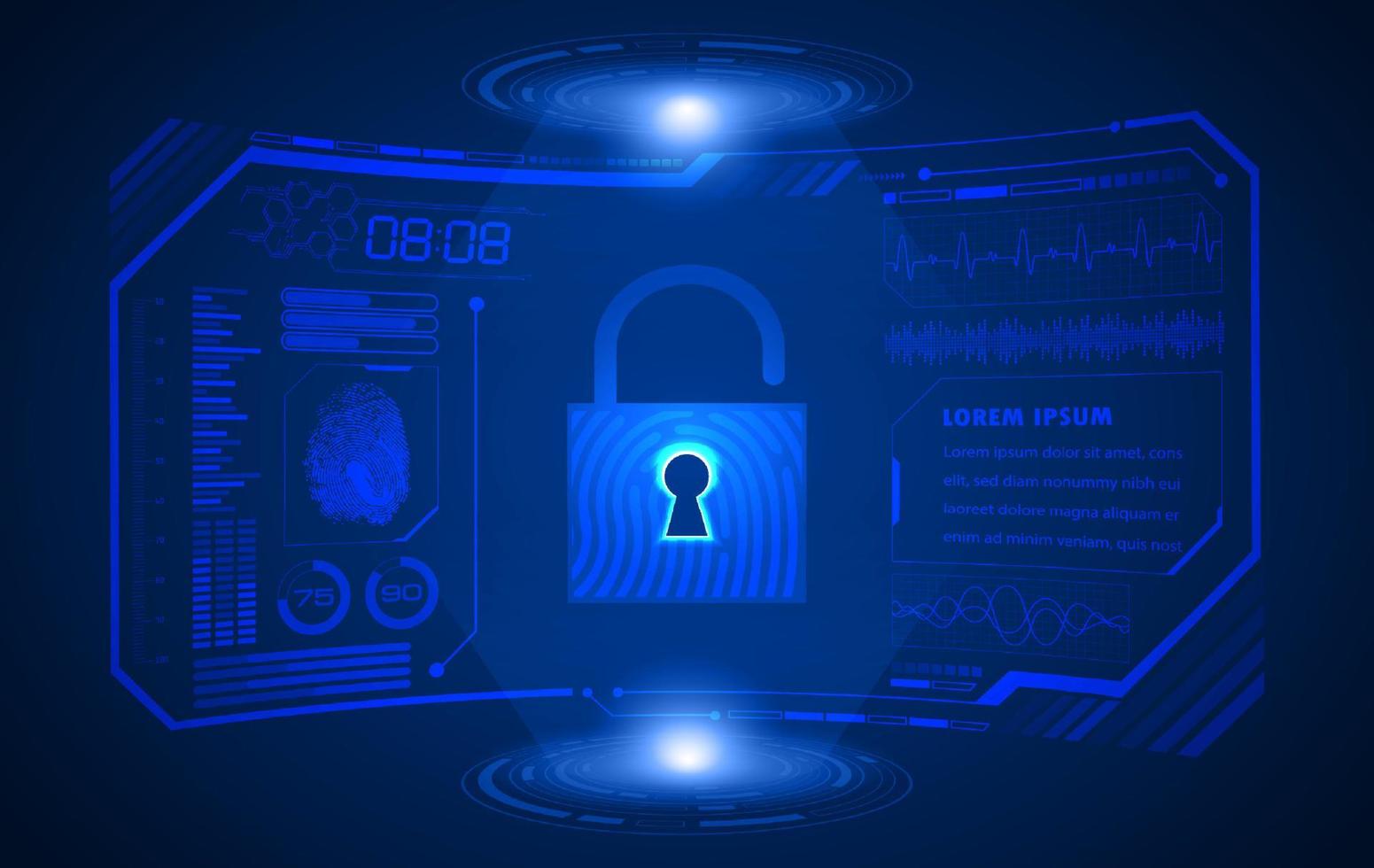 Modern HUD Technology Screen Background vector