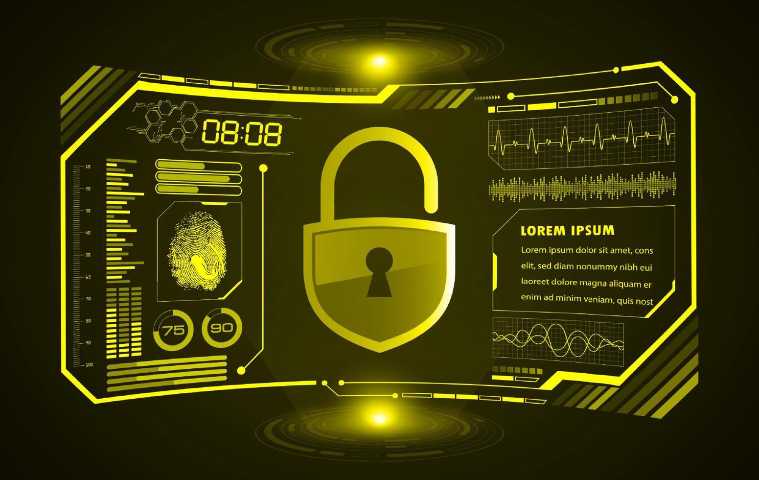 Modern HUD Technology Screen Background vector