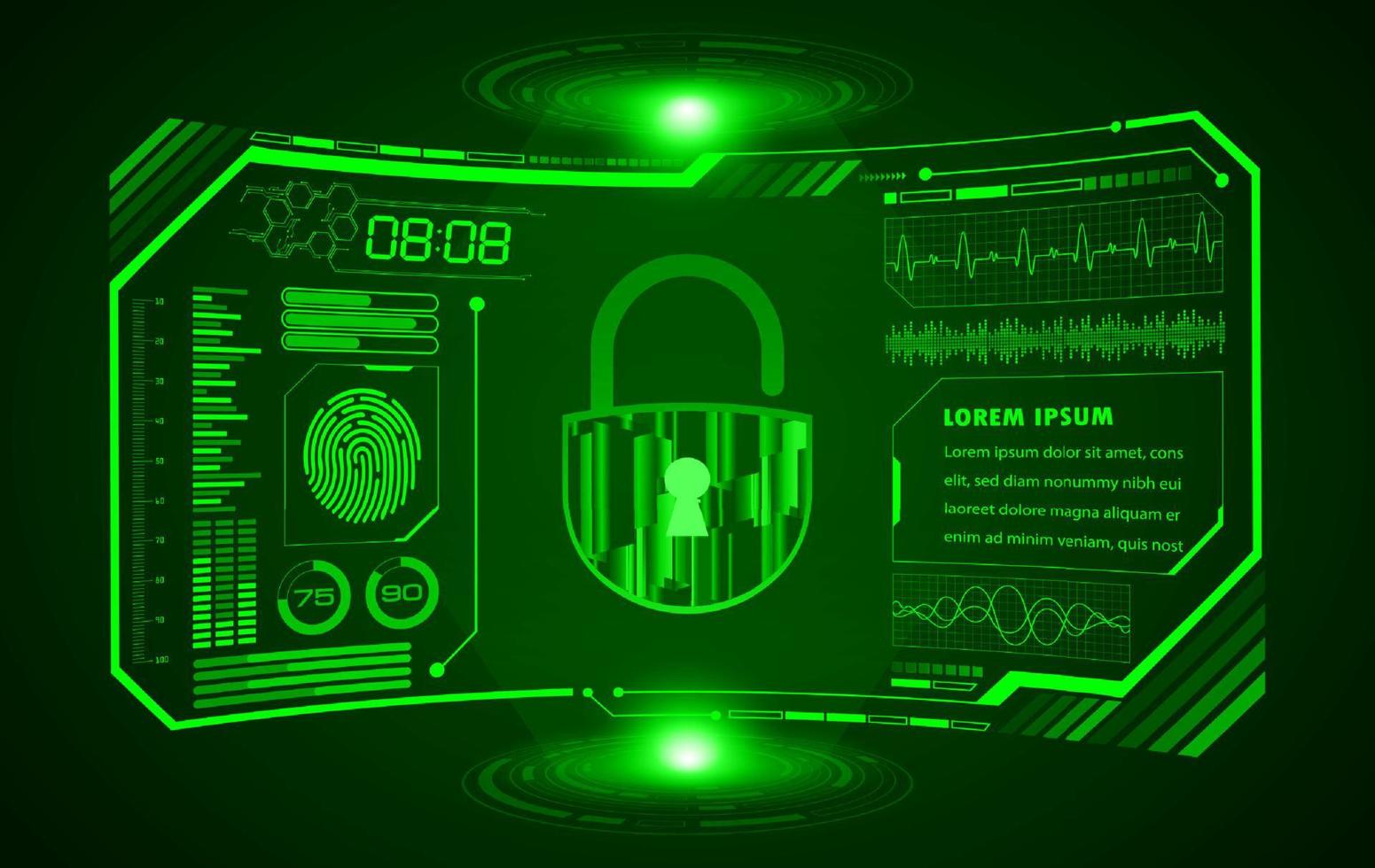 Modern HUD Technology Screen Background vector