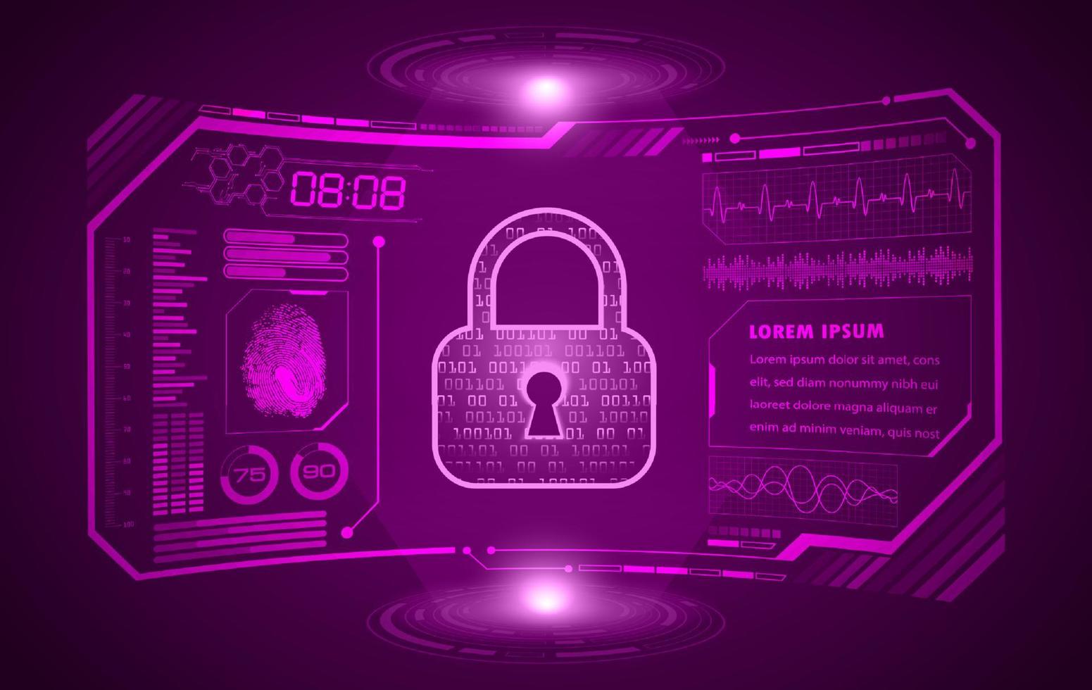 Modern HUD Technology Screen Background vector