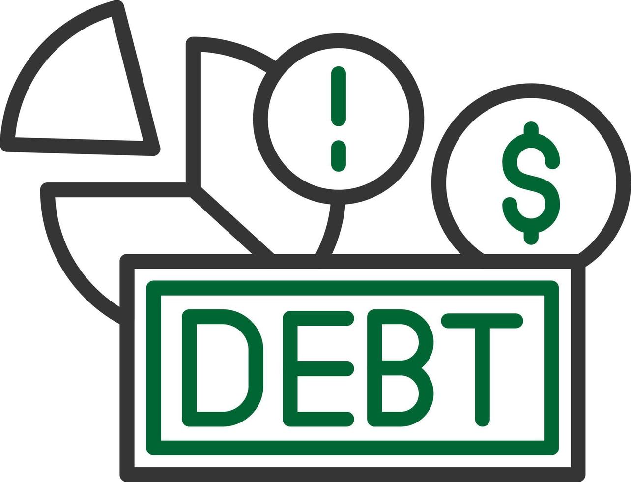 Debt Creative Icon Design vector