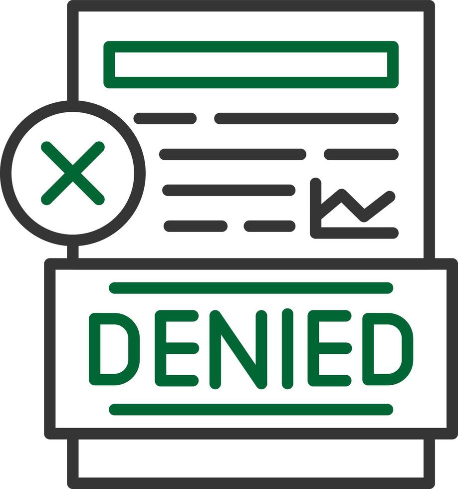 Denied Creative Icon Design vector