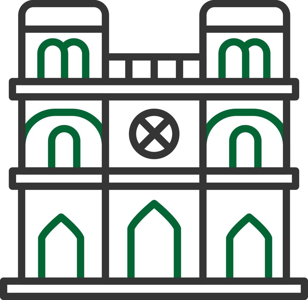 Notre Dame Creative Icon Design vector