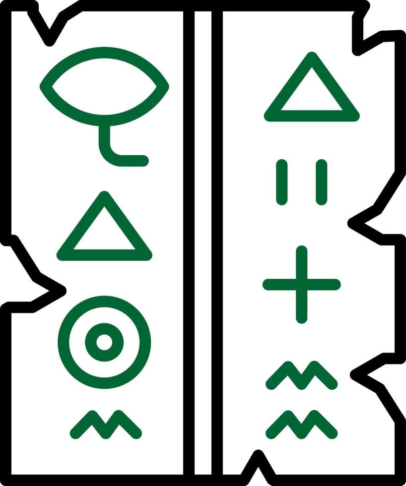 diseño de icono creativo de jeroglíficos vector
