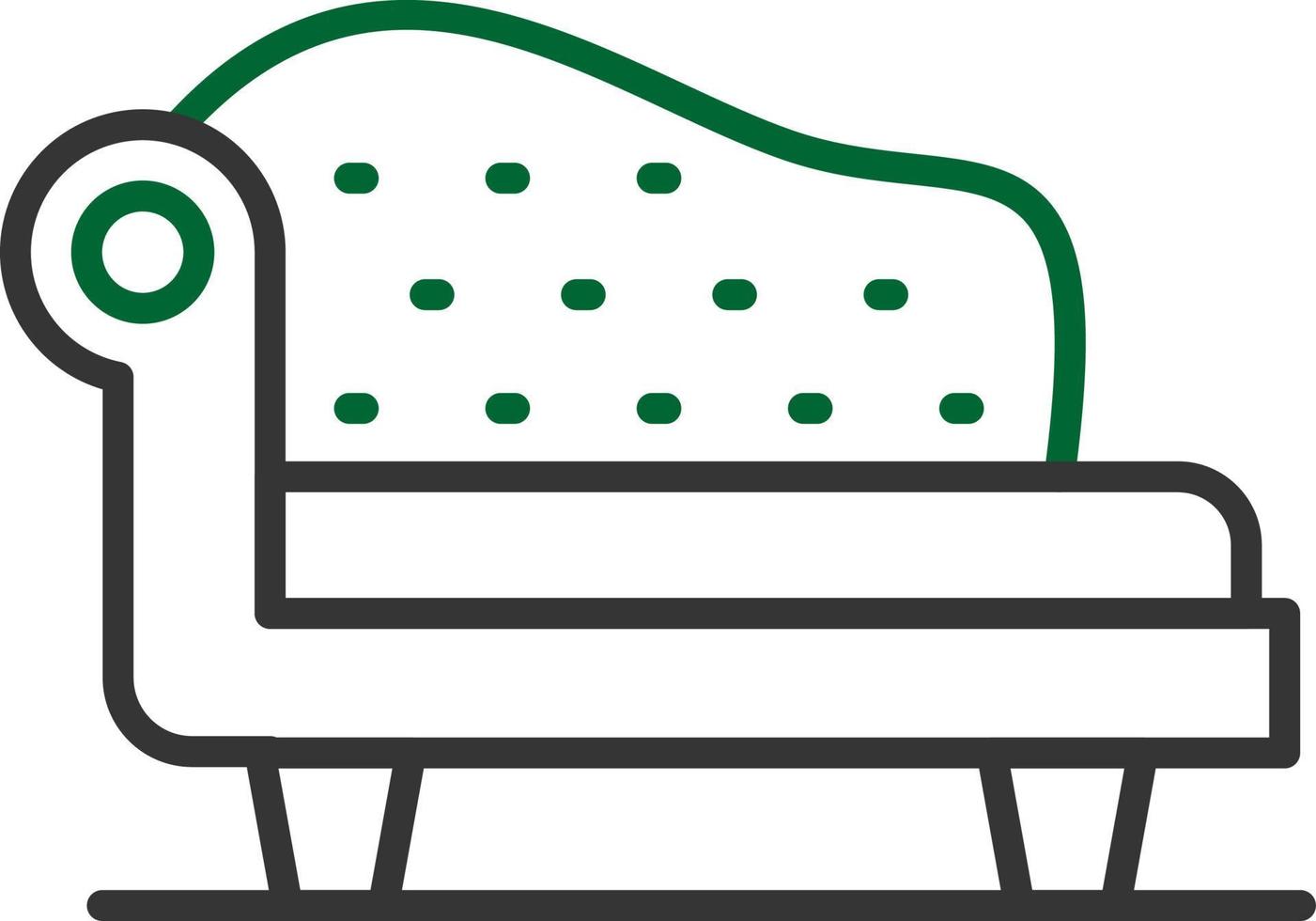 Chaise Longue Creative Icon Design vector