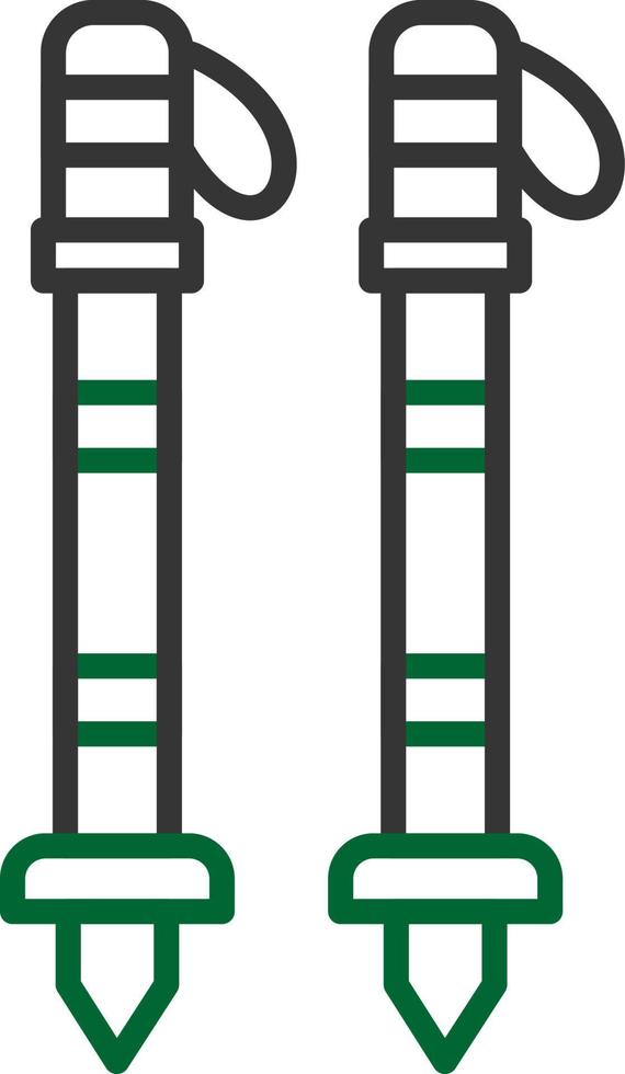 Ski Poles Creative Icon Design vector