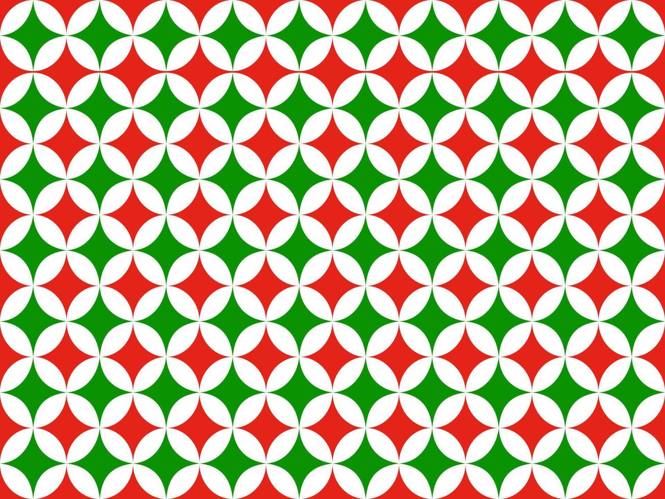 Geometric pattern with red, green and white background vector