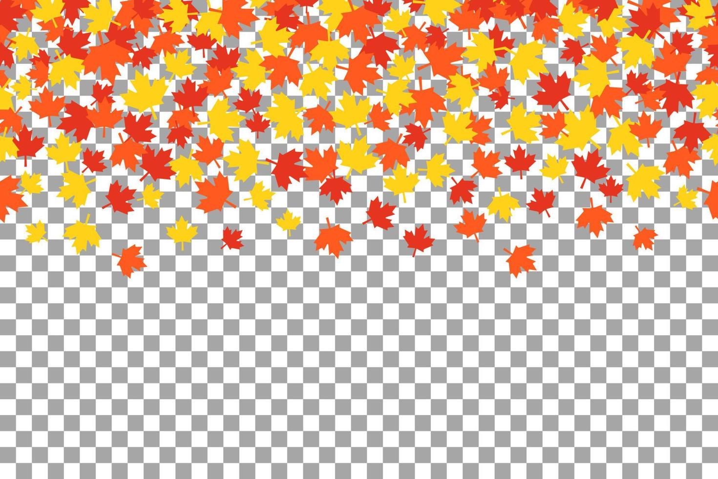 fondo de acción de gracias con hojas de otoño naranjas. vector