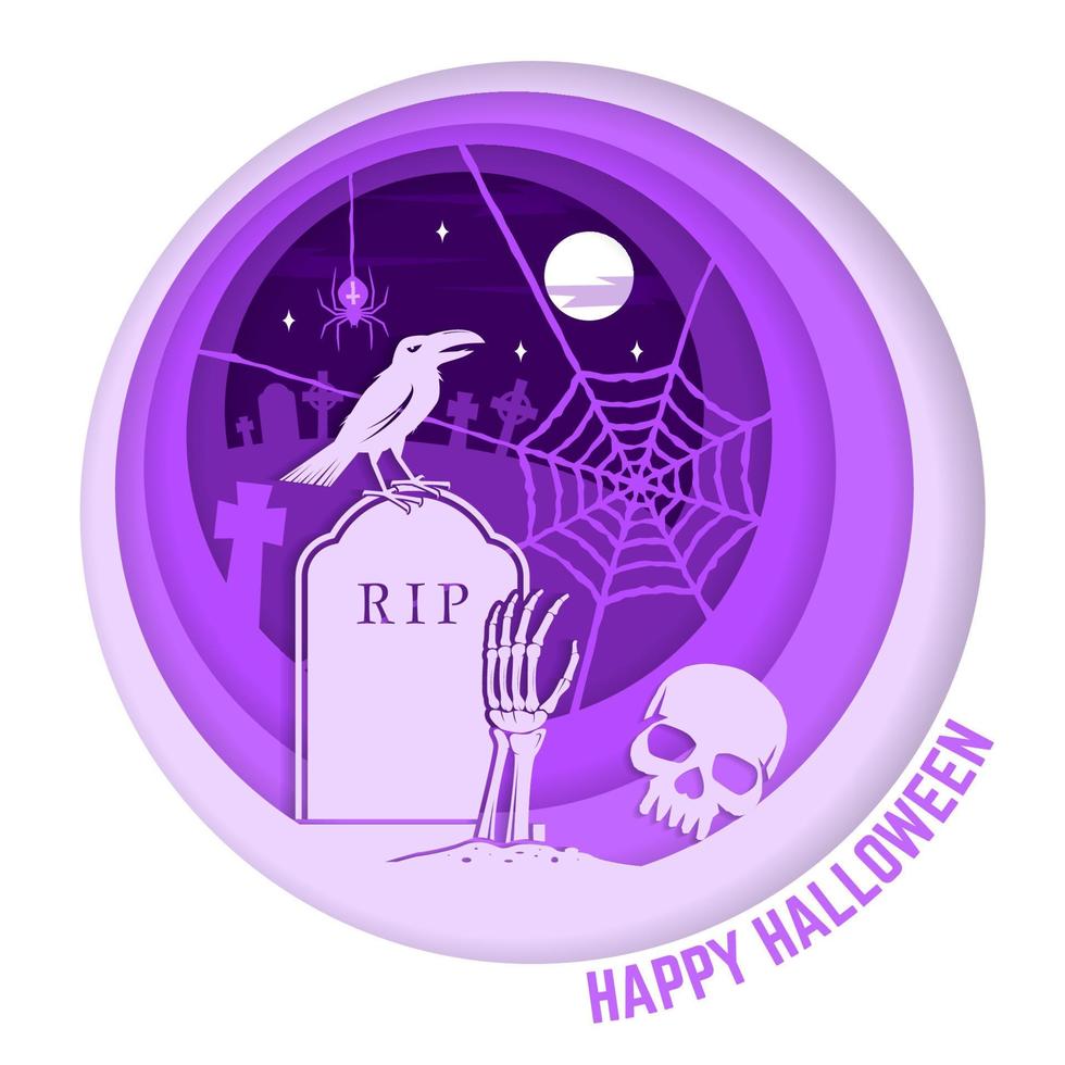 se acerca el concepto de halloween. ilustración vectorial vector