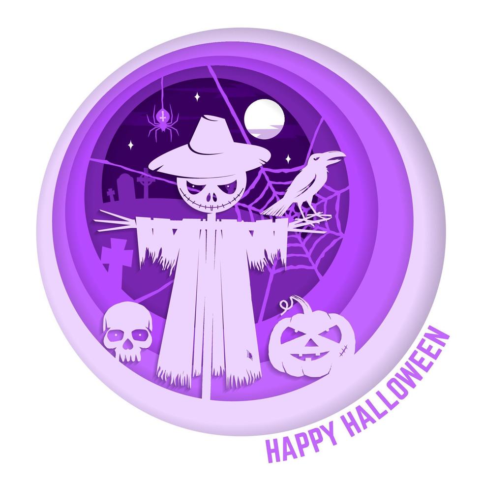 se acerca el concepto de halloween. ilustración vectorial vector