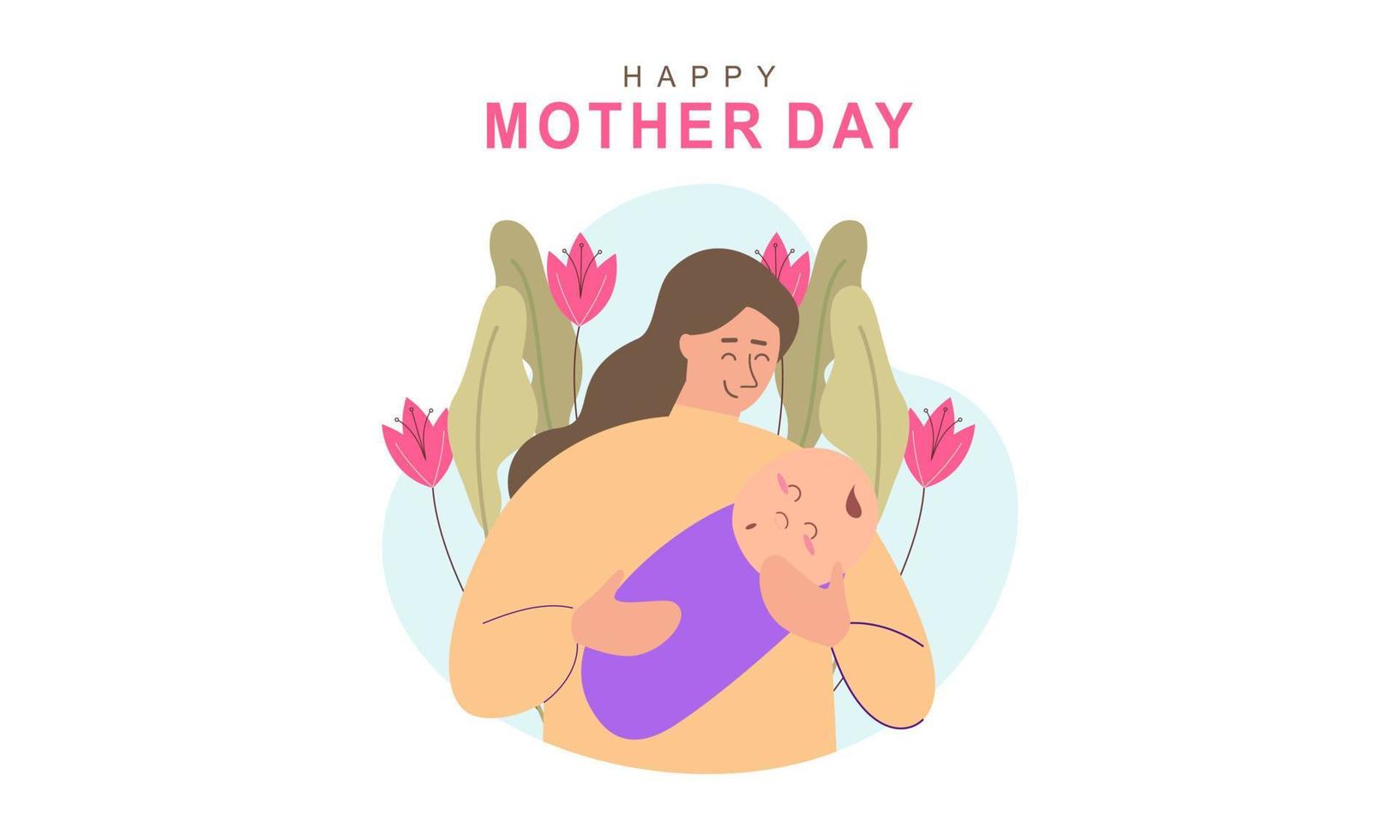 vector de ilustración del concepto del día de la madre