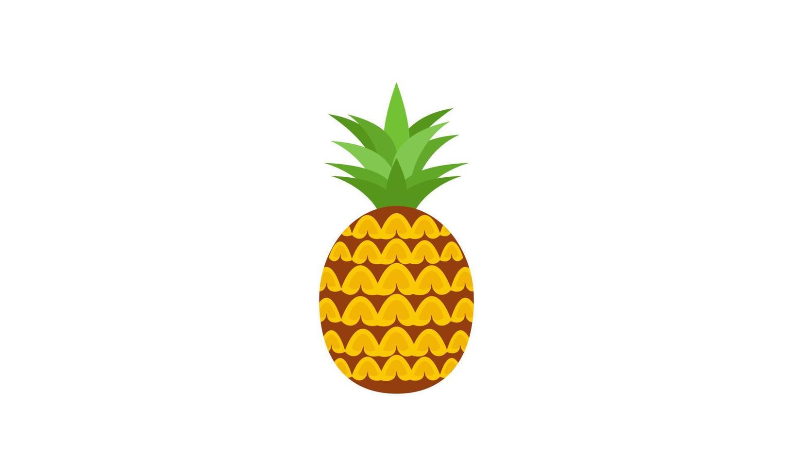 logotipo de piña. ilustración de piña, frutas de verano, para una vida sana y natural. vector