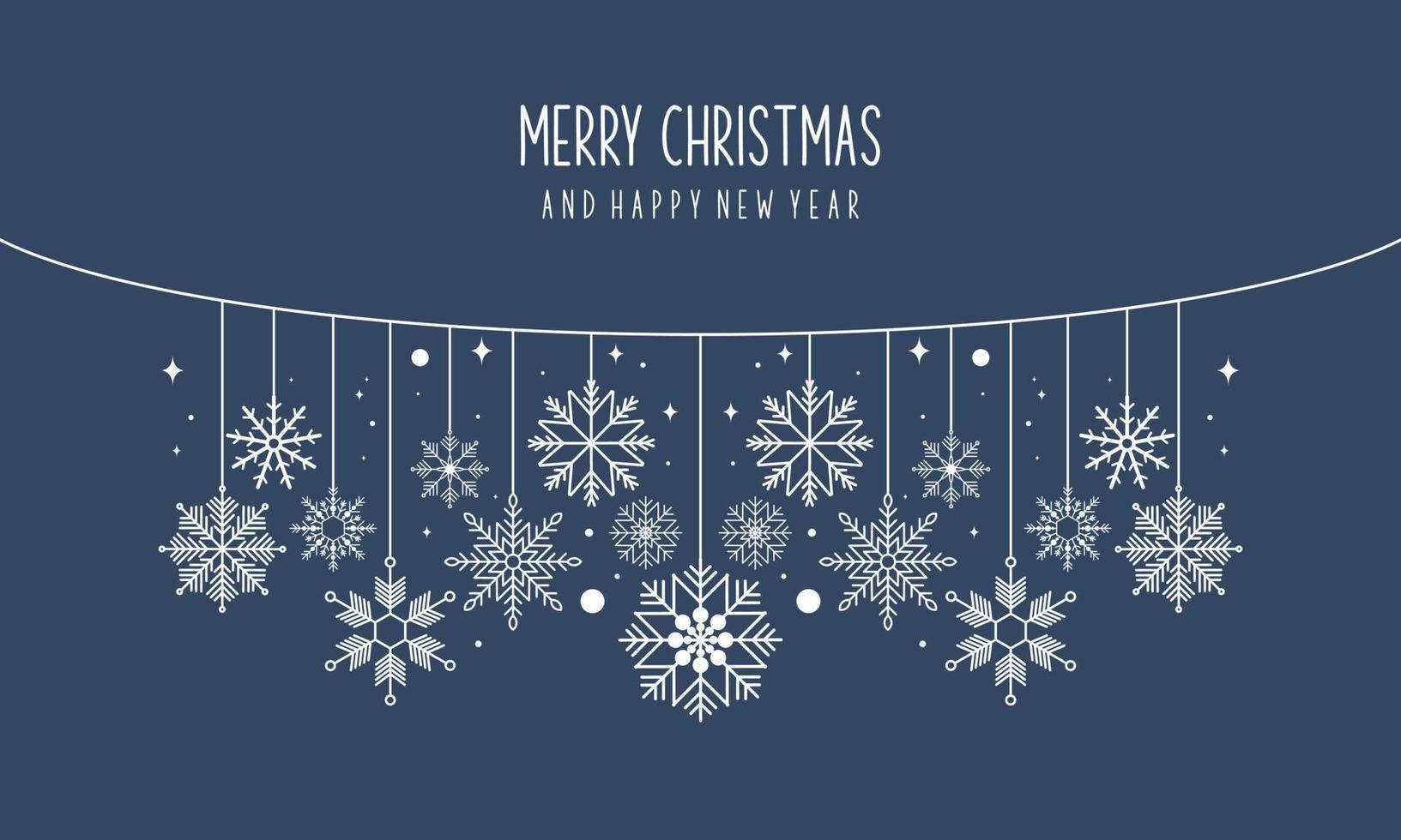 Christmas snowflakes elements ornaments background vector